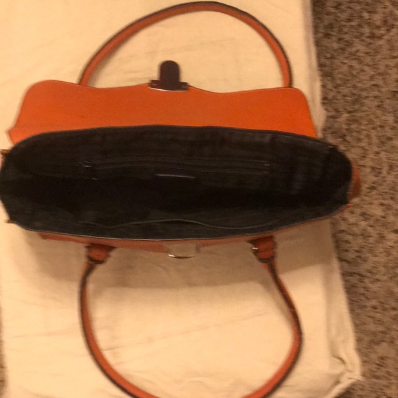 AUTHENTIC/Vintage  -  Orange Leather Prada Handbag - Picture 7 of 8